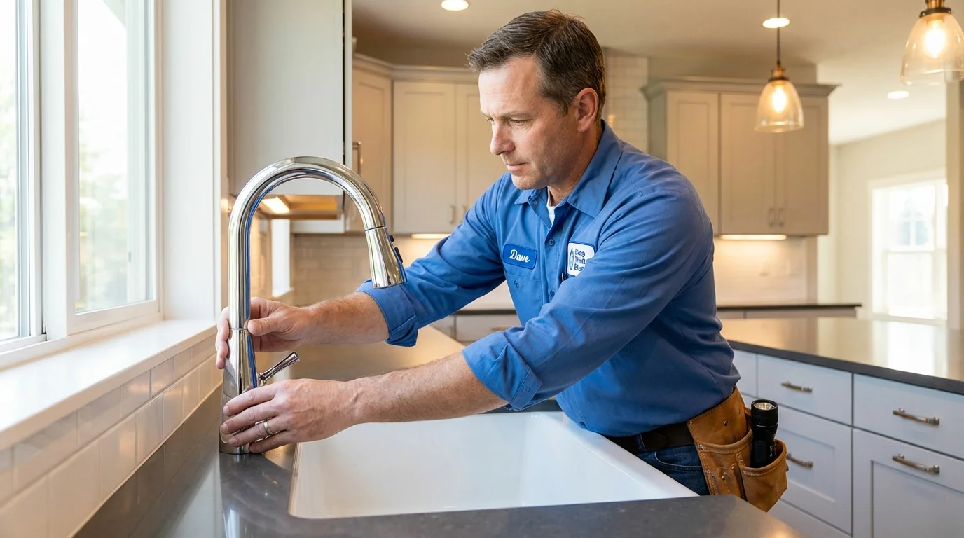 Kitchen faucet installation by Johns Plumbing LLC in Mona